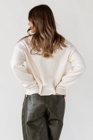Merry Glitter Sweater - Cream - JO+CO