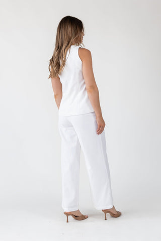 Monaco Button - Up Sleeveless Blazer - Final Sale - JO+CO