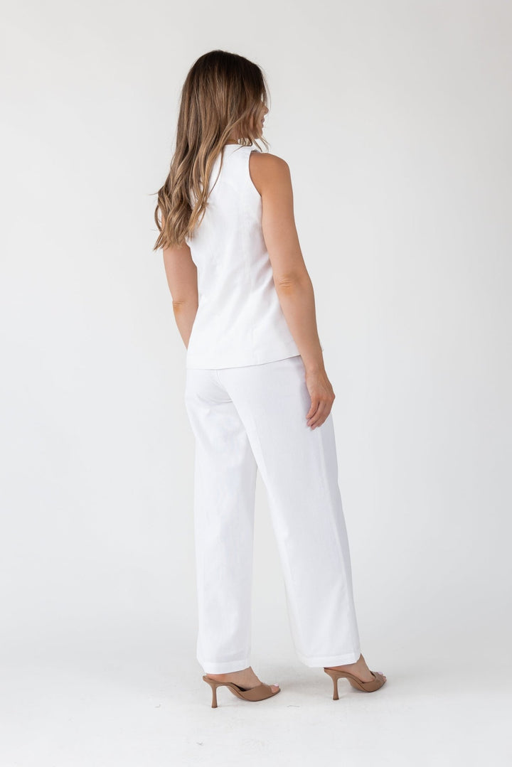 Monaco Button - Up Sleeveless Blazer - Final Sale - JO+CO