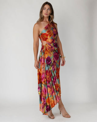 Monroe One - Shoulder Dress - Parisian Floral - JO+CO
