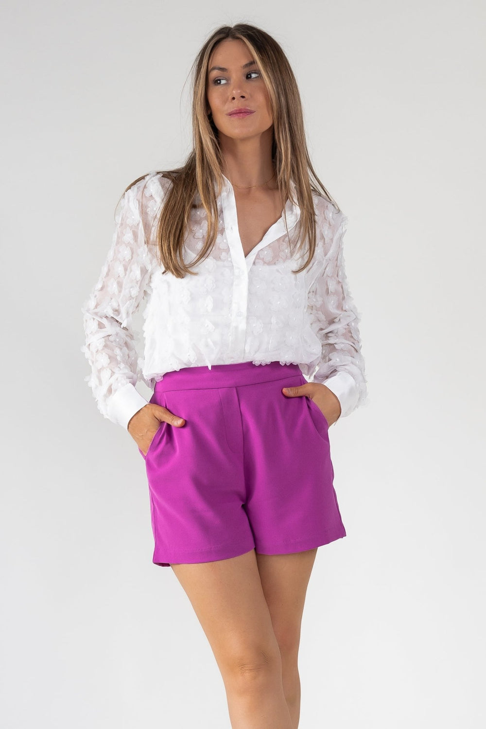 Mulberry Elastic Back Dress Shorts - Final Sale - JO+CO