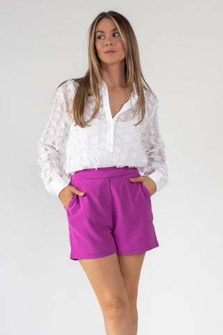 Mulberry Elastic Back Dress Shorts - Final Sale - JO+CO