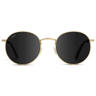 Nevada Sunglasses: Gold/Black Lens - JO+CO