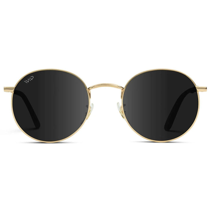 Nevada Sunglasses: Gold/Black Lens - JO+CO