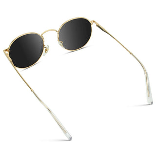Nevada Sunglasses: Gold/Black Lens - JO+CO
