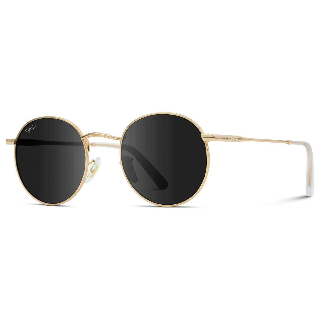 Nevada Sunglasses: Gold/Black Lens - JO+CO