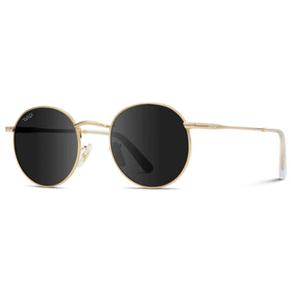 Nevada Sunglasses: Gold/Black Lens - JO+CO