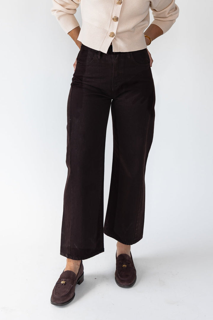 Nicolete Dark Brown Barrel Jean Twist - Final Sale - JO+CO