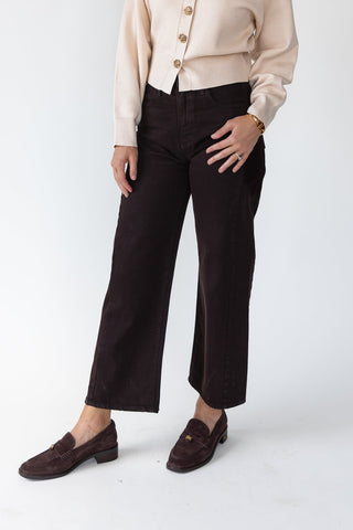 Nicolete Dark Brown Barrel Jean Twist - Final Sale - JO+CO