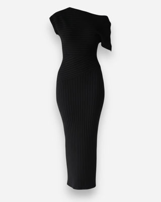 Nori Black Off Shoulder Midi Dress - Final Sale - JO+CO