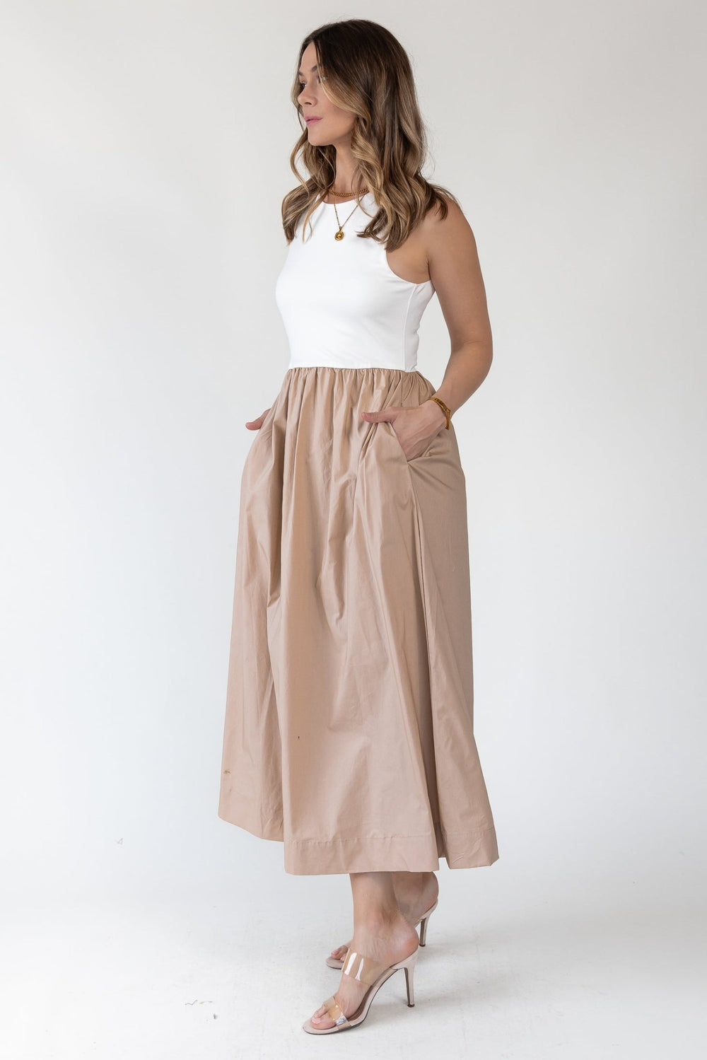 Parker Two - Tone Midi Dress - Final Sale - JO+CO