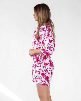 Pink Floral Ikat Romper - Final Sale - JO+CO