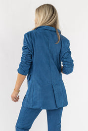 Posh Company Twill Blazer Set - Blue - JO+CO