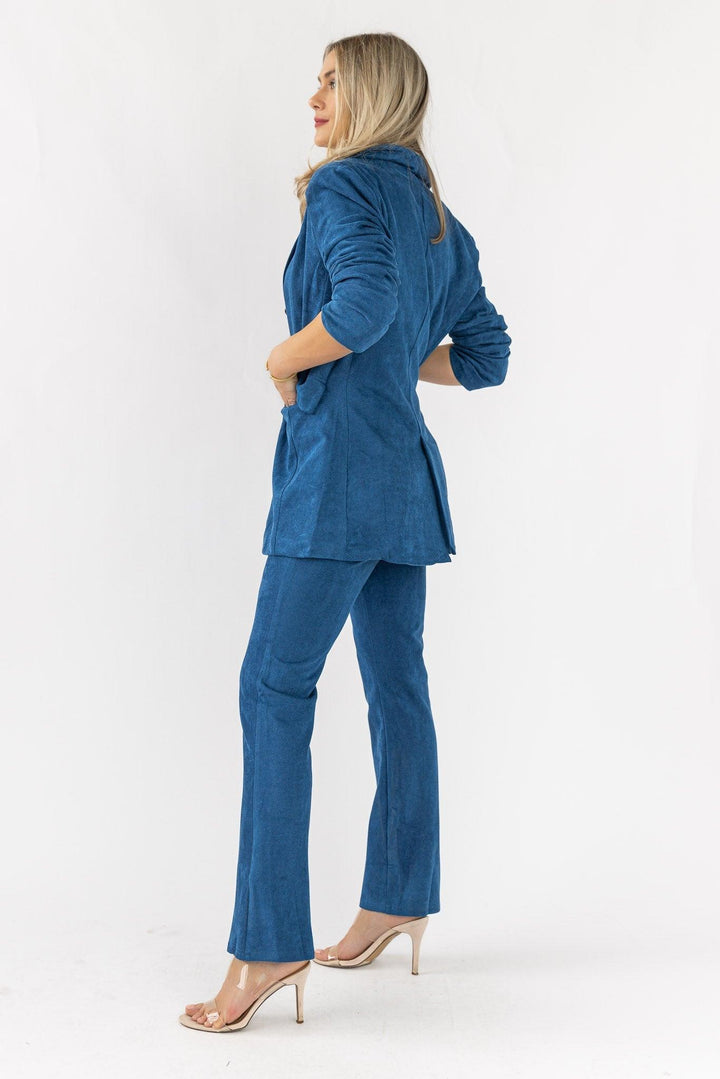 Posh Company Twill Blazer Set - Blue - JO+CO