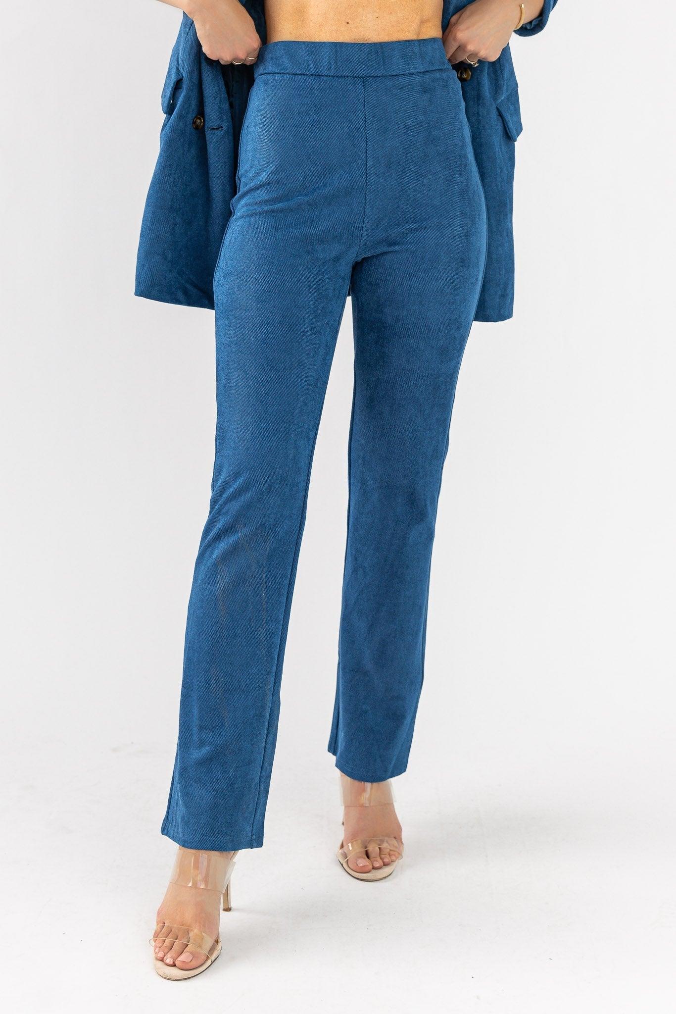 Posh Company Twill Blazer Set - Blue - JO+CO