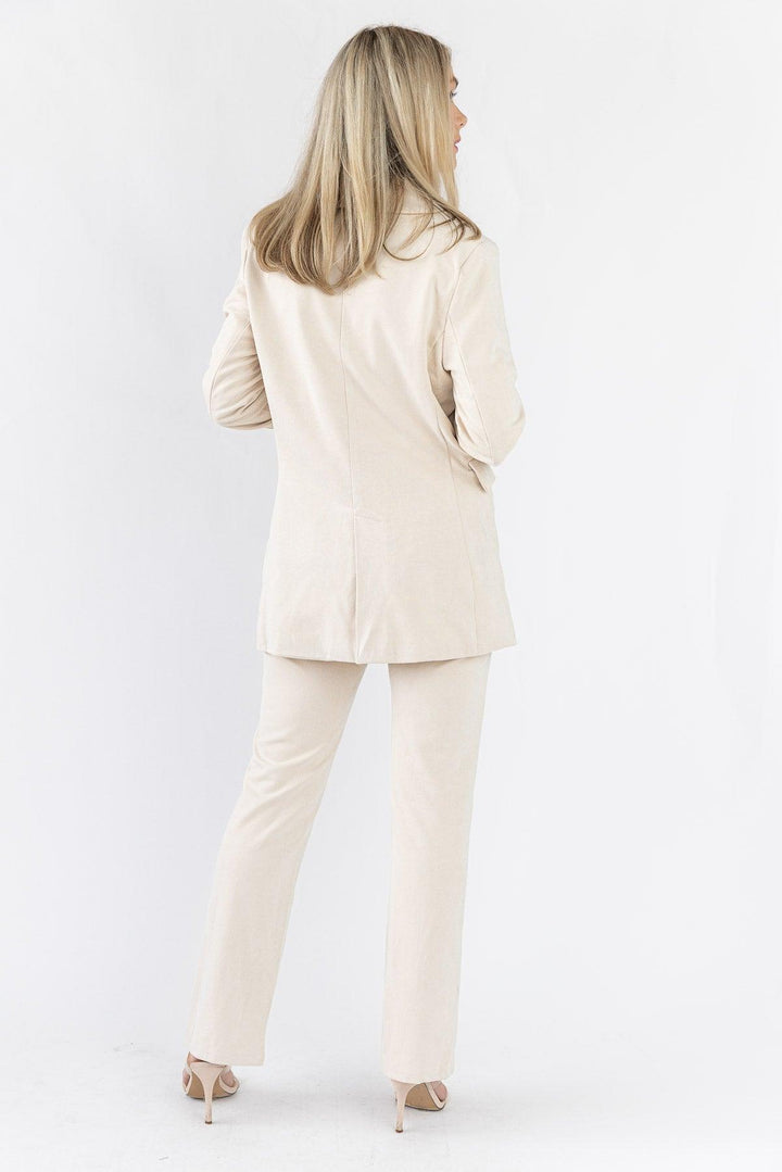 Posh Company Twill Blazer Set - Ecru - JO+CO