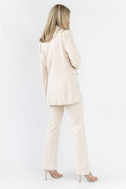 Posh Company Twill Blazer Set - Ecru - JO+CO