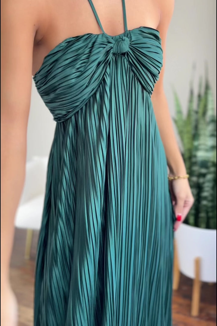 Kleo Emerald Halter Maxi Dress