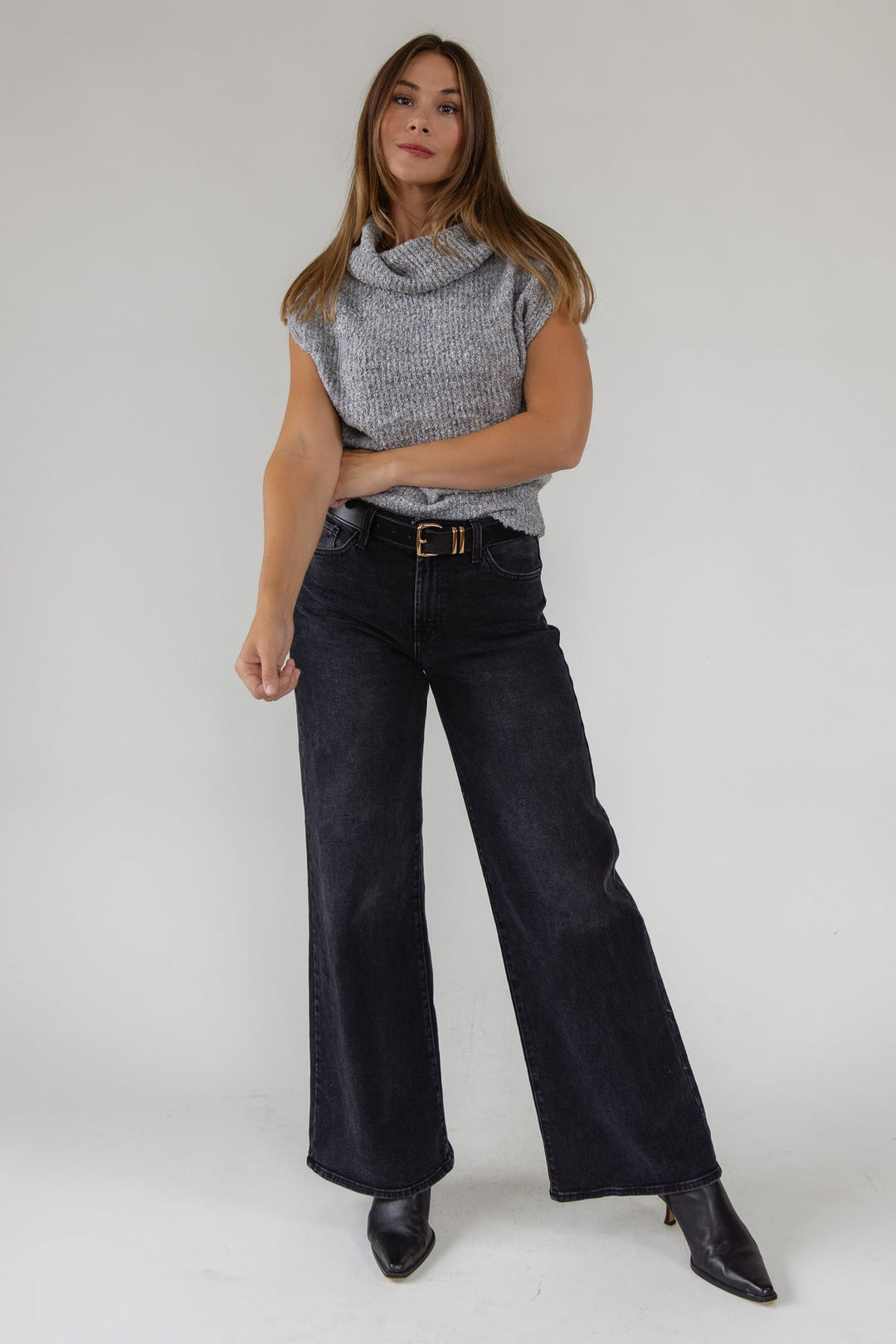 Remi Grey Cowl Sweater - JO+CO