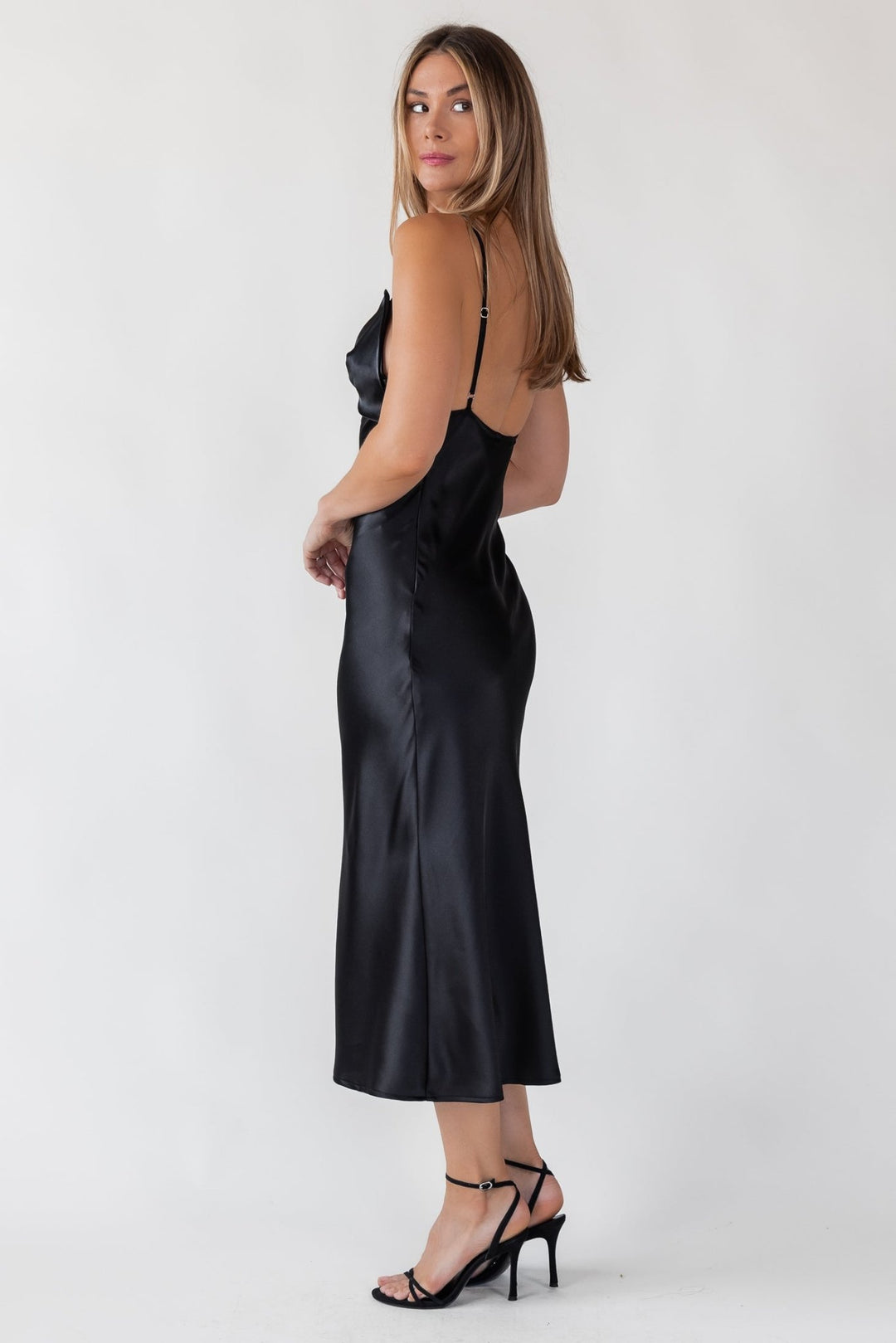 Romie Black Bow Cutout Midi Dress - Final Sale - JO+CO