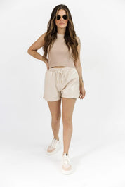 Rylan Taupe Rib Knit Sweater Tank - FINAL SALE - JO+CO