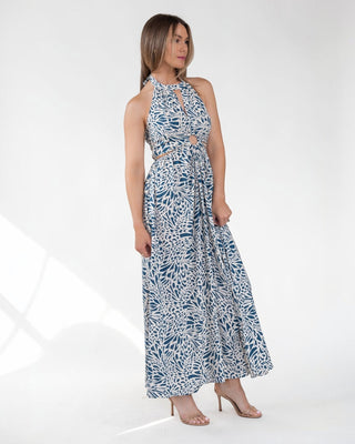 Santorini Breeze Halter Maxi Dress - Final Sale - JO+CO