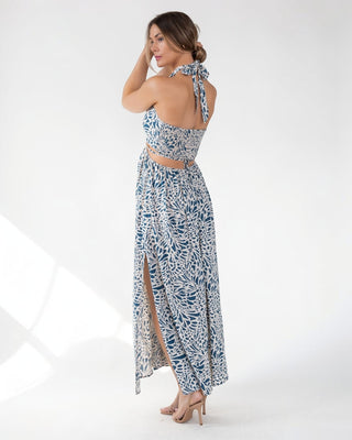 Santorini Breeze Halter Maxi Dress - Final Sale - JO+CO