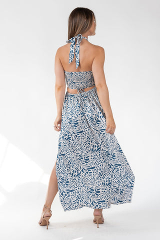 Santorini Breeze Halter Maxi Dress - Final Sale - JO+CO