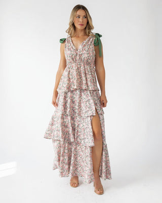 Shaina Slate Floral Maxi Dress - Final Sale - JO+CO