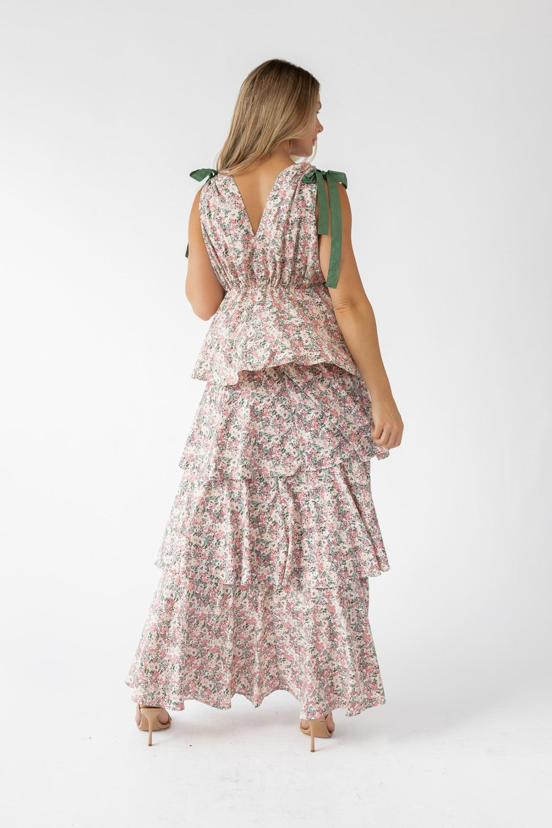 Shaina Slate Floral Maxi Dress - Final Sale - JO+CO