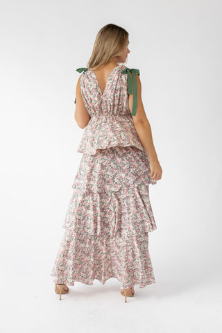 Shaina Slate Floral Maxi Dress - Final Sale - JO+CO