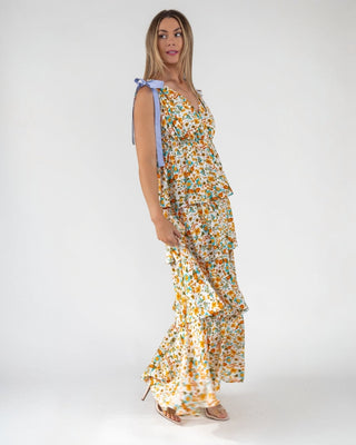 Shaina Yellow Floral Maxi Dress - Final Sale - JO+CO