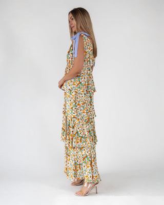 Shaina Yellow Floral Maxi Dress - Final Sale - JO+CO