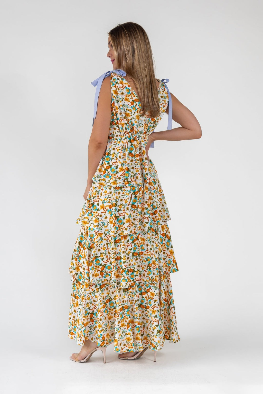 Shaina Yellow Floral Maxi Dress - Final Sale - JO+CO