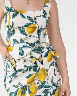 Sorrento Sun Lemon Print Midi Dress - Final Sale - JO+CO