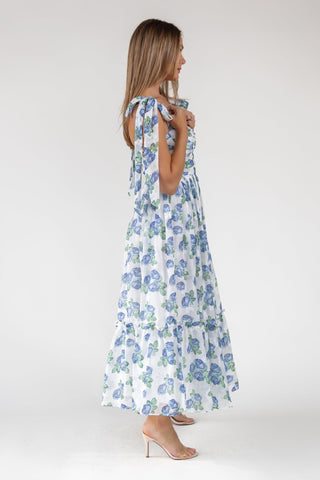 Sweet Serenade Blue Floral Maxi Dress - Final Sale - JO+CO