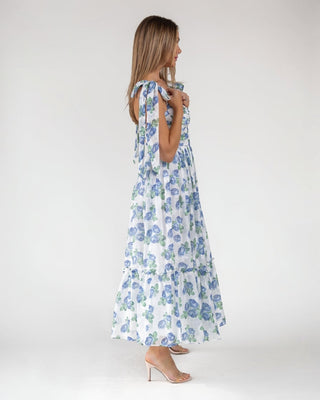 Sweet Serenade Blue Floral Maxi Dress - Final Sale - JO+CO