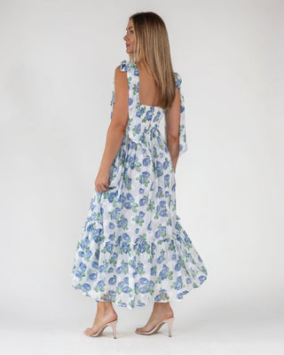 Sweet Serenade Blue Floral Maxi Dress - Final Sale - JO+CO