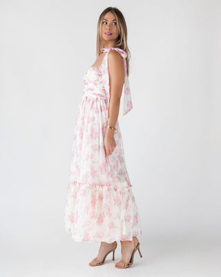 Sweet Serenade Blush Floral Maxi Dress - Final Sale - JO+CO