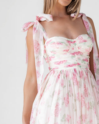 Sweet Serenade Blush Floral Maxi Dress - Final Sale - JO+CO