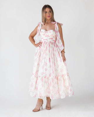 Sweet Serenade Blush Floral Maxi Dress - Final Sale - JO+CO
