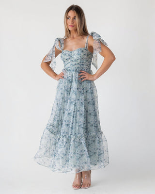Sweet Serenade Green Floral Corset Dress - Final Sale - JO+CO