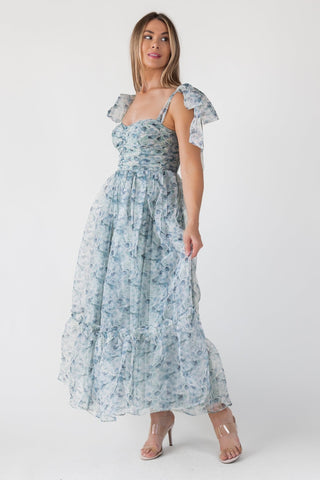 Sweet Serenade Green Floral Corset Dress - Final Sale - JO+CO