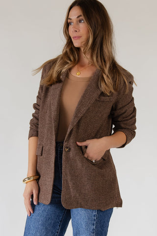 The Ellis Blazer — Chestnut - JO+CO