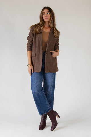 The Ellis Blazer — Chestnut - JO+CO
