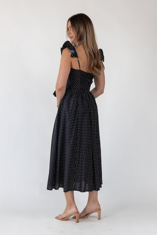 Vara Black Polka Dot Dress - Final Sale - JO+CO