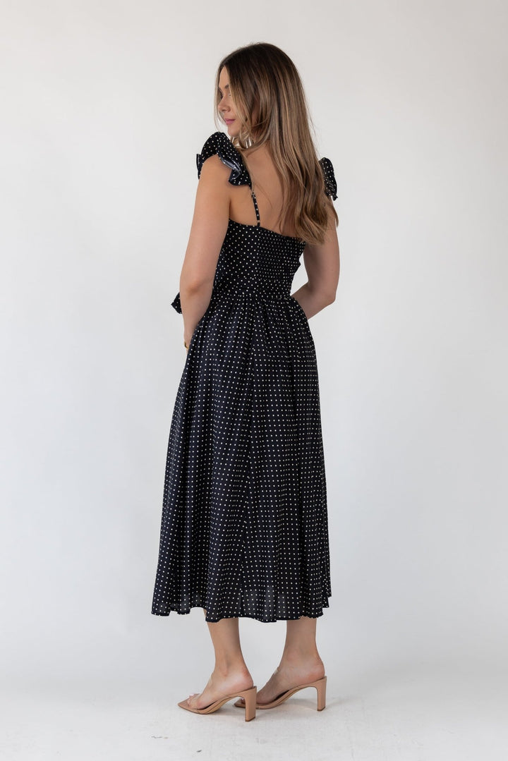 Vara Black Polka Dot Dress - Final Sale - JO+CO