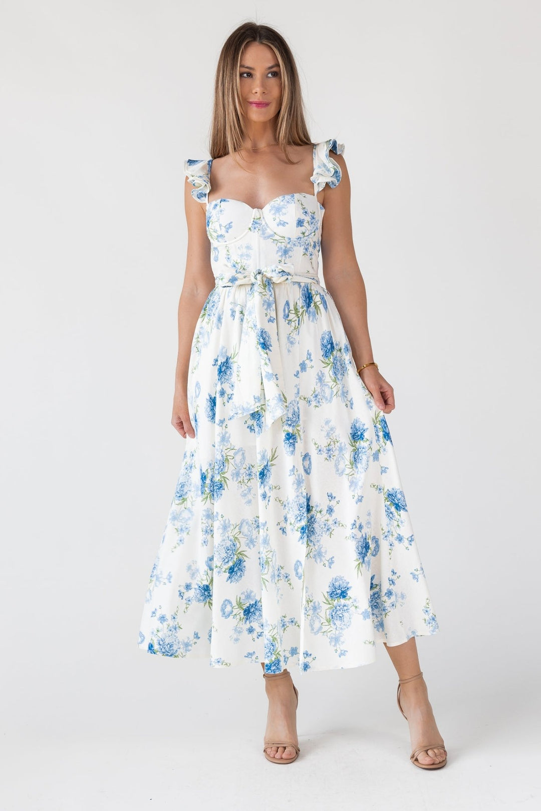 Vara Blue Floral Dress - Final Sale - JO+CO