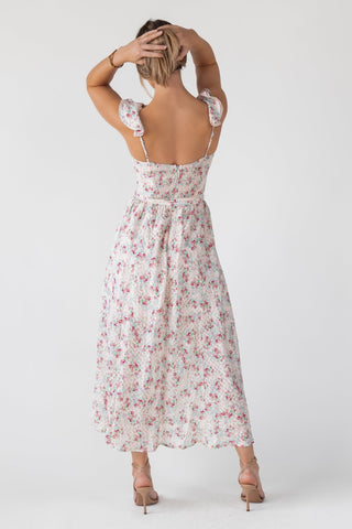 Vara Blush Floral Corset Maxi Dress - Final Sale - JO+CO
