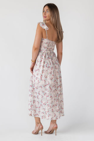 Vara Blush Floral Corset Maxi Dress - Final Sale - JO+CO